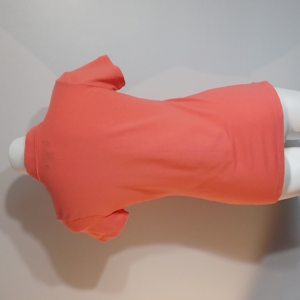 Large Aeropostale A87 Women’s Coral Short-Sleeve Button Polo Shirt Casual Basic - Picture 6 of 11